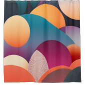 ミッドセンチュリーモダンアートシャワーカーテン シャワーカーテン (正面)