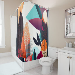 ミッドセンチュリーモダンアートシャワーカーテン – Elevate Yo シャワーカーテン