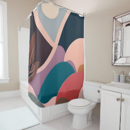 ミッドセンチュリーモダンアートシャワーカーテン – Elevate Yo シャワーカーテン