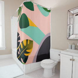 ミッドセンチュリーモダンアートシャワーカーテン – Elevate Yo シャワーカーテン
