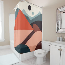 ミッドセンチュリーモダンアートシャワーカーテン – Elevate Yo シャワーカーテン