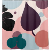 ミッドセンチュリーモダンアートシャワーカーテン – Elevate Yo シャワーカーテン (正面)