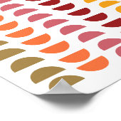 ミッドセンチュリーモダンアートジオメトリックレトロ70sカラー ポスター (角)