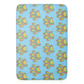 ミッドセンチュリーモダンアートドッグポープリントカスタム バスマット (正面縦)