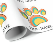 ミッドセンチュリーモダンアートドッグポープリントパターン ラッピングペーパー (ロールコーナー)