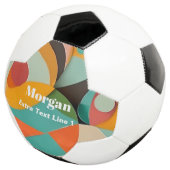 ミッドセンチュリーモダンアートネーム&文字ライン サッカーボール (3/4)