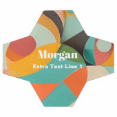 ミッドセンチュリーモダンアートネーム&文字ライン サッカーボール (フラット)