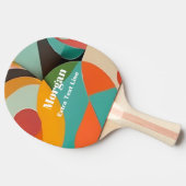 ミッドセンチュリーモダンアートネーム&文字ライン 卓球ラケット (横)