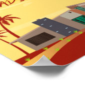 ミッドセンチュリーモダンアートパラダイスパームズラスベガス ポスター (角)