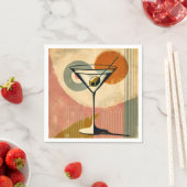 ミッドセンチュリーモダンアートマルティーニ スタンダードカクテルナプキン (インサイチュ)