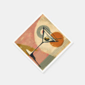 ミッドセンチュリーモダンアートマルティーニ スタンダードカクテルナプキン (角)