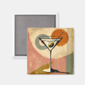 ミッドセンチュリーモダンアートマルティーニ マグネット (正面/裏面)