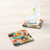 ミッドセンチュリーモダンアートモノグラムまたは名前，幾何学的 コースター (右側)