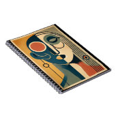 ミッドセンチュリーモダンアート抽象芸術準拠なし ノートブック (右側)