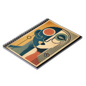 ミッドセンチュリーモダンアート抽象芸術準拠なし ノートブック (左側)