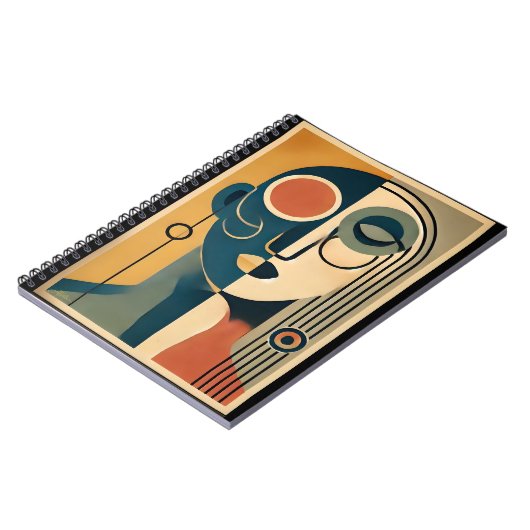 ミッドセンチュリーモダンアート抽象芸術準拠なし ノートブック (左側)