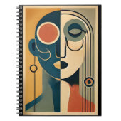 ミッドセンチュリーモダンアート抽象芸術準拠なし ノートブック (正面)