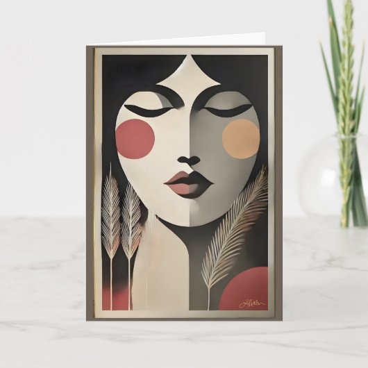 ミッドセンチュリーモダンアート瞑想 カード (正面)