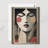 ミッドセンチュリーモダンアート瞑想 ポストカード (正面/裏面)