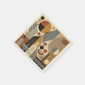 ミッドセンチュリーモダンアート秋の収穫 スタンダードカクテルナプキン (角)