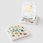 ミッドセンチュリーモダンアート1.3 ストーンコースター (横)