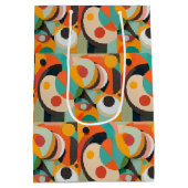 ミッドセンチュリーモダンアート、さまざまな色、幾何学的 ミディアムペーパーバッグ (裏面)