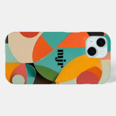 ミッドセンチュリーモダンアート、さまざまな色、幾何学的 Case-Mate iPhoneケース (裏面 (横))