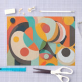 ミッドセンチュリーモダンアート、さまざまな色 薄葉紙 (クラフト)