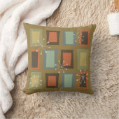 ミッドセンチュリーモダンアート「不思議な扉」 クッション (ブランケット)