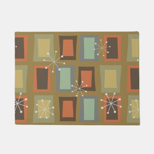 ミッドセンチュリーモダンアート「不思議な扉」 ドアマット (正面)