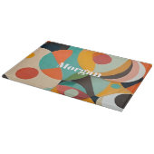 ミッドセンチュリーモダンアート、名前またはモノグラム幾何学 カッティングボード (角)