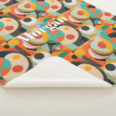 ミッドセンチュリーモダンアート、名前またはモノグラム幾何学 シェルパブランケット (3/4)