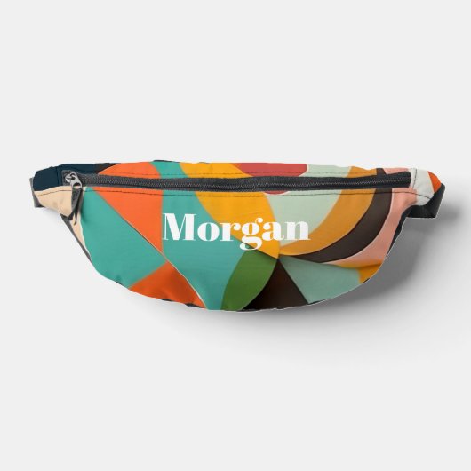 ミッドセンチュリーモダンアート、名前またはモノグラム幾何学 ファニーパック (レイダウン)