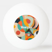 ミッドセンチュリーモダンアート、名前またはモノグラム幾何学 卓球ボール (裏面)