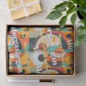 ミッドセンチュリーモダンアート、名前、任意の誕生日 薄葉紙 (ギフト)