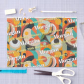 ミッドセンチュリーモダンアート、名前、任意の誕生日 薄葉紙 (クラフト)