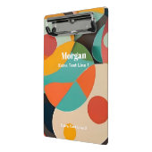 ミッドセンチュリーモダンアート、名前&文字ライン ミニクリップボード (アングル2)