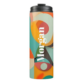 ミッドセンチュリーモダンアート、垂直名、幾何学模様 タンブラー