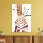 ミッドセンチュリーモダンアート、大規模な完成を拡張 キャンバスプリント (インサイチュ (リビング))