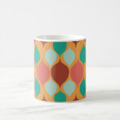 ミッドセンチュリーモダンイエロージオメトリック コーヒーマグカップ (中央)