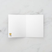 ミッドセンチュリーモダンイエローフローラルパターン カード (内部)