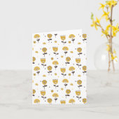 ミッドセンチュリーモダンイエローフローラルパターン カード (黄色い花)