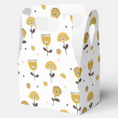 ミッドセンチュリーモダンイエローフローラルパターン フェイバーボックス (オープン)