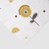 ミッドセンチュリーモダンイエローフローラルパターン 薄葉紙 (詳細)