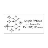 ミッドセンチュリーモダンイラストレーション名の住所 ラバースタンプ (インプリント)