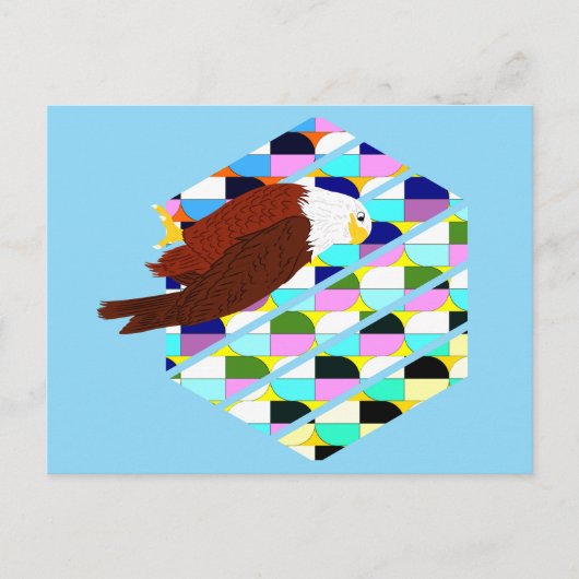 ミッドセンチュリーモダンイーグル ポストカード (正面)