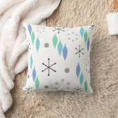 ミッドセンチュリーモダンウィンターグリーン クッション (ブランケット)