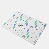 ミッドセンチュリーモダンウィンターグリーン ドアマット (アングル)