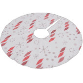 ミッドセンチュリーモダンウィンターレッド ブラッシュドポリエステルツリースカート (アングル)