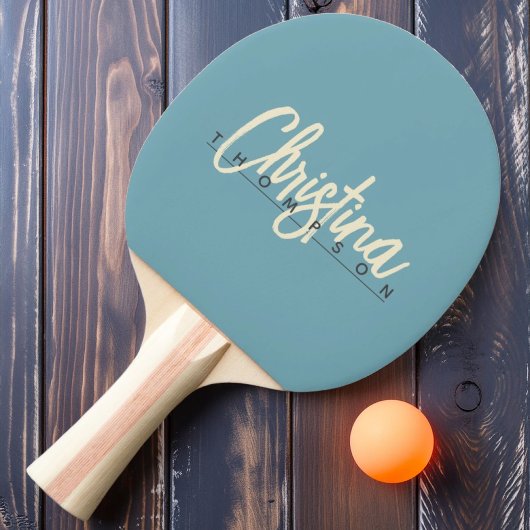 ミッドセンチュリーモダンウォーミングアクア色彩の鮮やかアフタン名 卓球ラケット